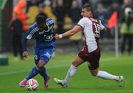 METZ, FRANCE - AUGUST 31:  Alexandre Lacazette of Lyon and Jeremy Chopilin of Metz compete for the ball during the French Ligue 1 match between FC Metz and Olympique Lyonnais at Stade Saint-Symphorien on August 31, 2014 in Metz, France.  (Photo by Kaz Photography/Getty Images)